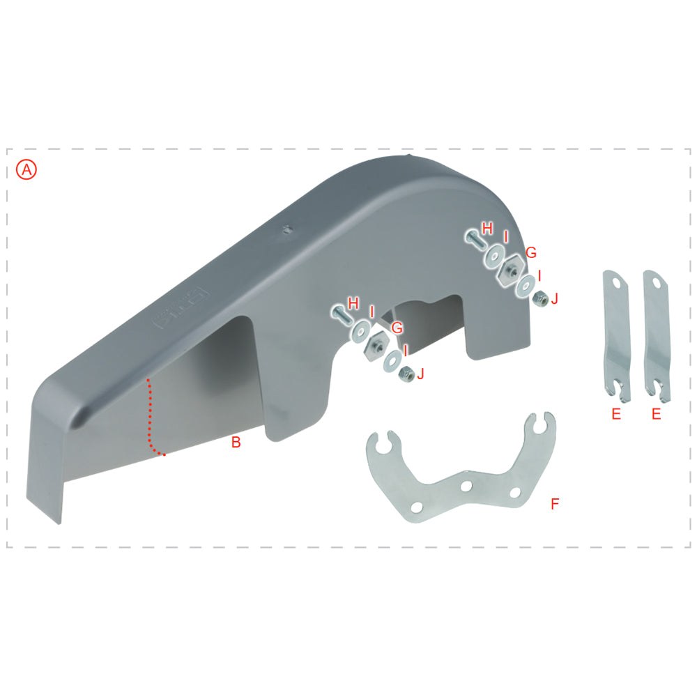 INTEGRAL CHAIN GUARD SUPPORT BRACKET